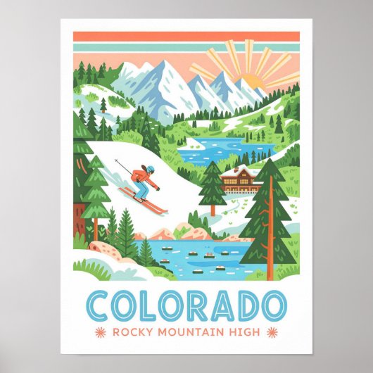 Colorado Rocky Mountain Hochsommerreisen Poster (Vorne)