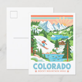 Colorado Rocky Mountain Hochsommerreisen Postkarte
