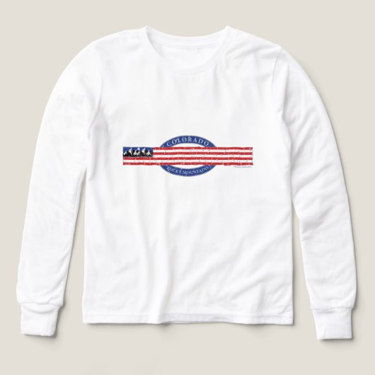 Colorado Rocky Mountain Skyline Fahne (Design Vorderseite)