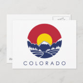Colorado Rocky Mountain State Flag Postkarte (Vorne/Hinten)