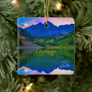 Colorado Rocky Mountains and Lake Keramikornament