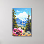 Colorado Rocky Mountains Blooming Cactus Leinwanddruck (Vorderseite)