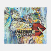 Colorado Rocky Mountains Fluss Crystal Mill Fleecedecke (Vorderseite (Horizontal))
