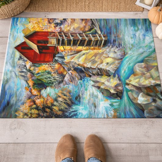 Colorado Rocky Mountains Fluss Crystal Mill Fußmatte