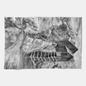 Colorado Rocky Mountains Fluss Crystal Mill Geschirrtuch (Horizontal)