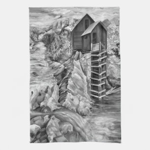 Colorado Rocky Mountains Fluss Crystal Mill Geschirrtuch