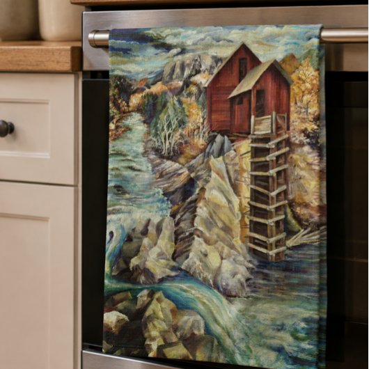 Colorado Rocky Mountains Fluss Crystal Mill Geschirrtuch