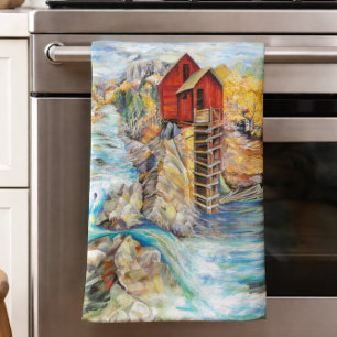 Colorado Rocky Mountains Fluss Crystal Mill Geschirrtuch