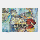 Colorado Rocky Mountains Fluss Crystal Mill Geschirrtuch (Horizontal)