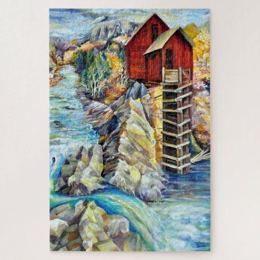 Colorado Rocky Mountains Fluss Crystal Mill Puzzle (Vertikal)