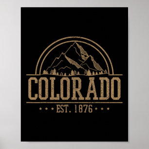 Colorado - Rocky Mountains Gegr. 1876 Wandern Outd Poster