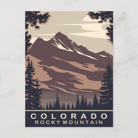 Colorado, Rocky Mountains, Reisen Postkarte (Vorderseite)