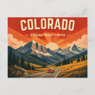Colorado Rocky Mountains Retro-Postkarte Postkarte