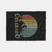 Colorado Rocky Mountains Retro T-Shirt Skifahren C Fleecedecke (Vorderseite (Horizontal))