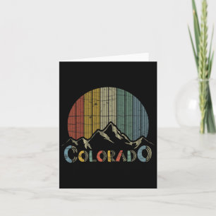 Colorado Rocky Mountains Retro T-Shirt Skifahren C Karte