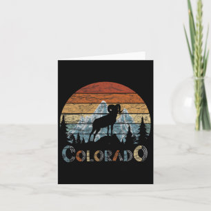 Colorado Rocky Mountains Retro T-Shirt Skifahren C Karte
