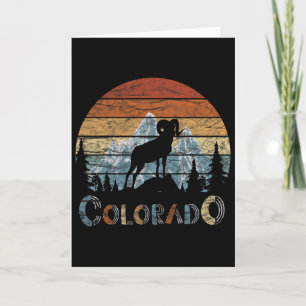 Colorado Rocky Mountains Retro T-Shirt Skifahren C Karte