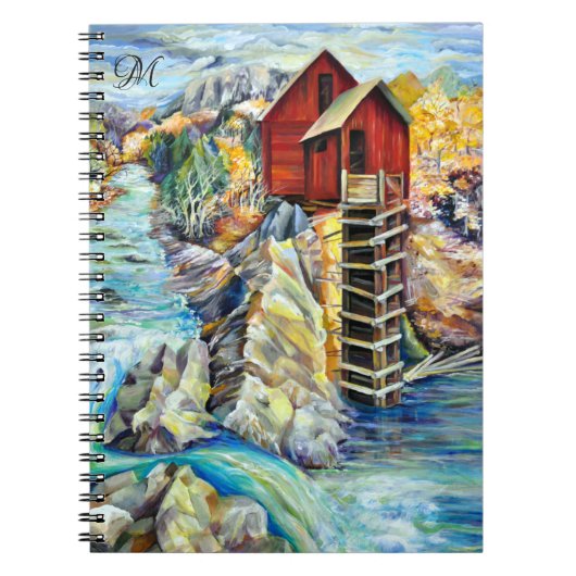 Colorado Rocky Mountains River Monogram Notizblock (Vorderseite)