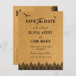 Colorado Rocky Mountains Save the Date Card Postkarte