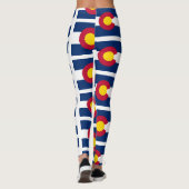 Colorado Rocky Mountains State Flag Red Blue Gold Leggings (Rückseite)