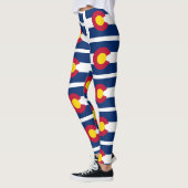 Colorado Rocky Mountains State Flag Red Blue Gold Leggings (Links)