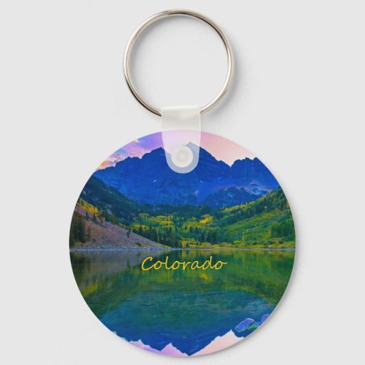 Colorado Rocky Mountains und Lake Schlüsselanhänger (Vorderseite)
