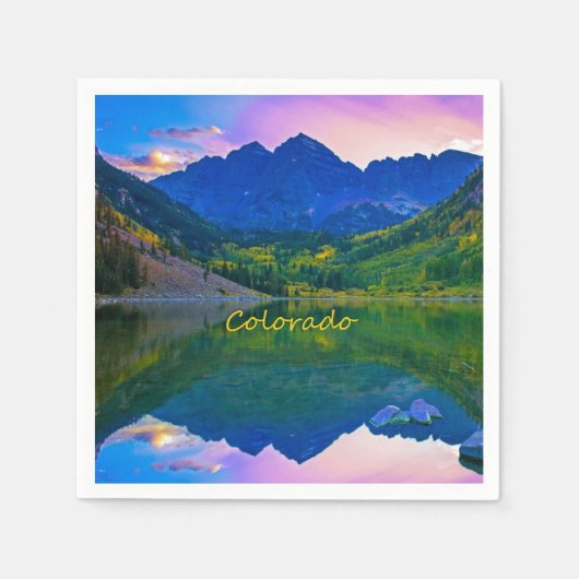 Colorado Rocky Mountains und Lake Serviette (Vorderseite)