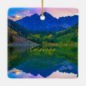 Colorado Rocky Mountains und See Keramikornament (Rückseite)