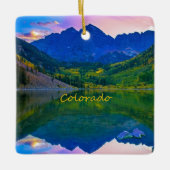 Colorado Rocky Mountains und See Keramikornament (Vorderseite)
