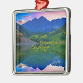 Colorado Rocky Mountains und See Ornament Aus Metall (Links)