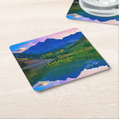 Colorado Rocky Mountains und See Rechteckiger Pappuntersetzer (angewinkelt)