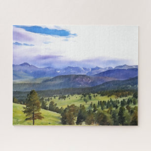 Colorado Rocky Mountains Wiesen Kunst-Puzzle Puzzle