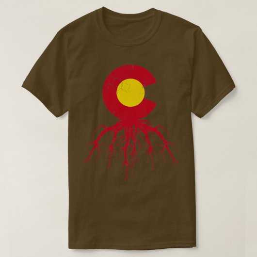 Colorado Roots Flag Zuhause-Liebe T-Shirt (Design vorne)