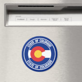 Colorado Round Emblem Magnet (In Situ (Geschirrspüler))