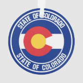 Colorado Round Emblem Ornament (Rückseite)