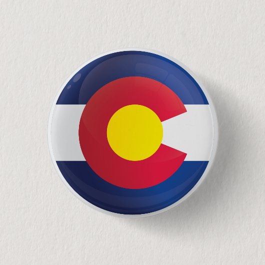 Colorado Round Icon Flag Button (Vorderseite)