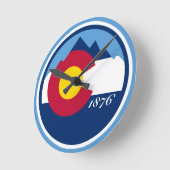Colorado Runde Wanduhr (Winkel)