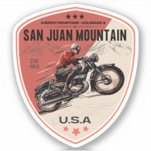 Colorado Scenic Byway San Juan Skyway Motorrad Aufkleber