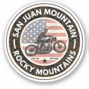Colorado Scenic Byway San Juan Skyway Motorrad-Tou Aufkleber