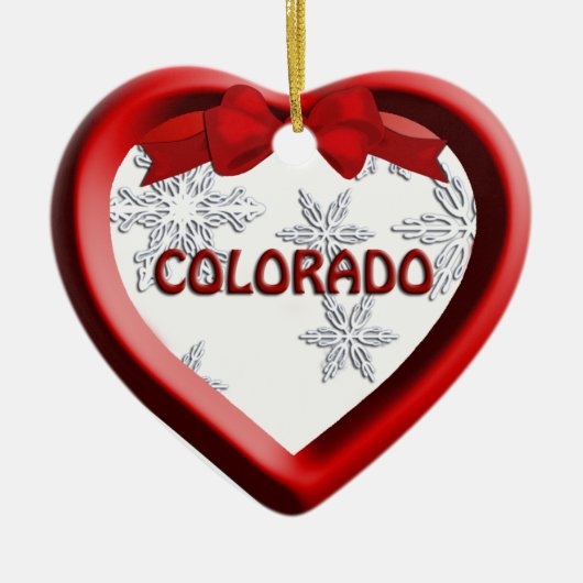 Colorado Schneeflocken Herzlich willkommen bei ein Keramik Ornament (Vorne)