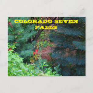 Colorado Seven Falls mit Bäumen POST CARD Postkarte