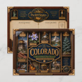 Colorado Shadow Box 3D Figurine Staat Postkarte (Vorne/Hinten)