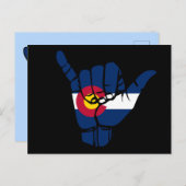 Colorado Shaka Sign - Machen Sie es einfach Postkarte (Vorne/Hinten)