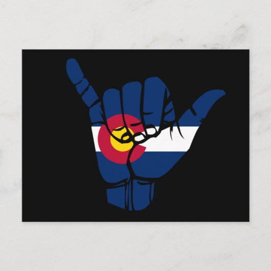 Colorado Shaka Sign - Machen Sie es einfach Postkarte (Vorderseite)