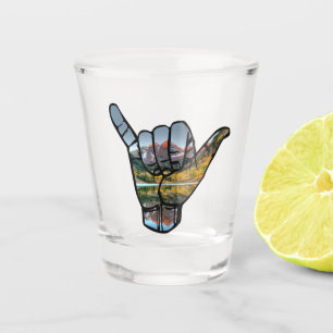 Colorado Shaka Sign - Maroon Bells Schnapsglas
