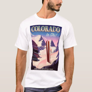 Colorado Ski print - USA Vintages Skisportposter T-Shirt