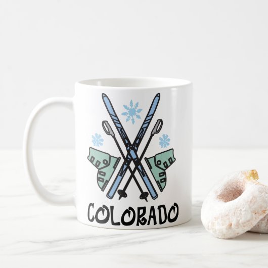 Colorado Skiing Kaffeetasse (Mit Donut)