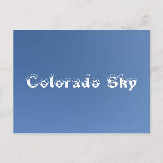 Colorado Sky Postkarte (Vorderseite)