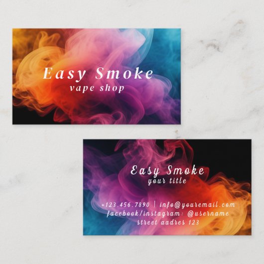 Colorado Smoke Vape Shop Visitenkarte (Vorne/Hinten)