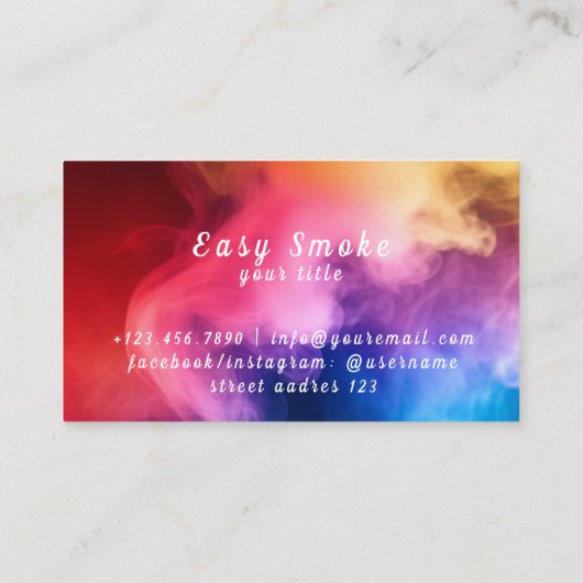 Colorado Smoke Vape Shop Visitenkarte (Rückseite)